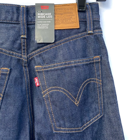 Levis Ribcage Wide Leg High Rise Jeans 25x34 - Picture 6 of 10